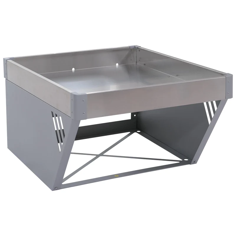 Abri pour robot tondeuse en acier revêtu par poudre avec bac à plantes 39,5 x 60 x 70 cm 04_0008934