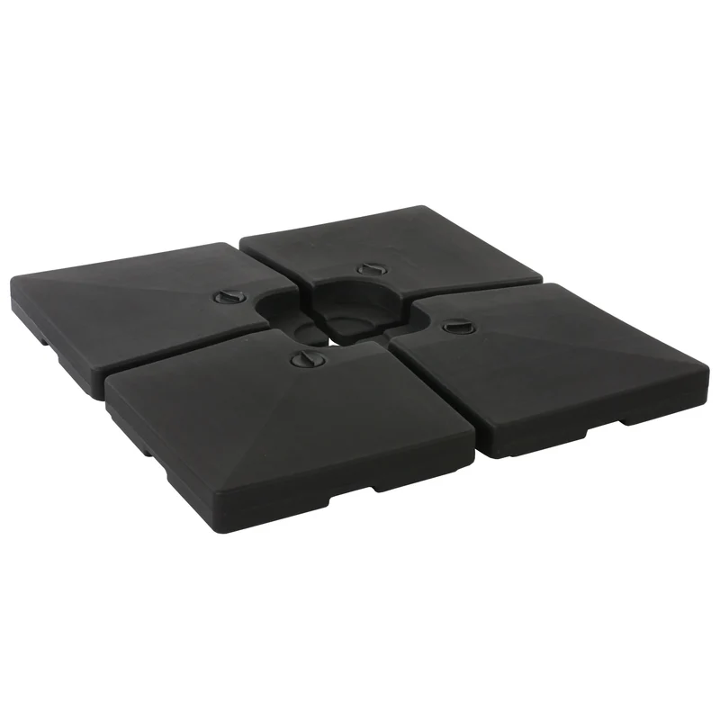 Support de parasol robuste modulable 103 x 103 x 10 cm facile à transporter en plastique anthracite 04_0011447