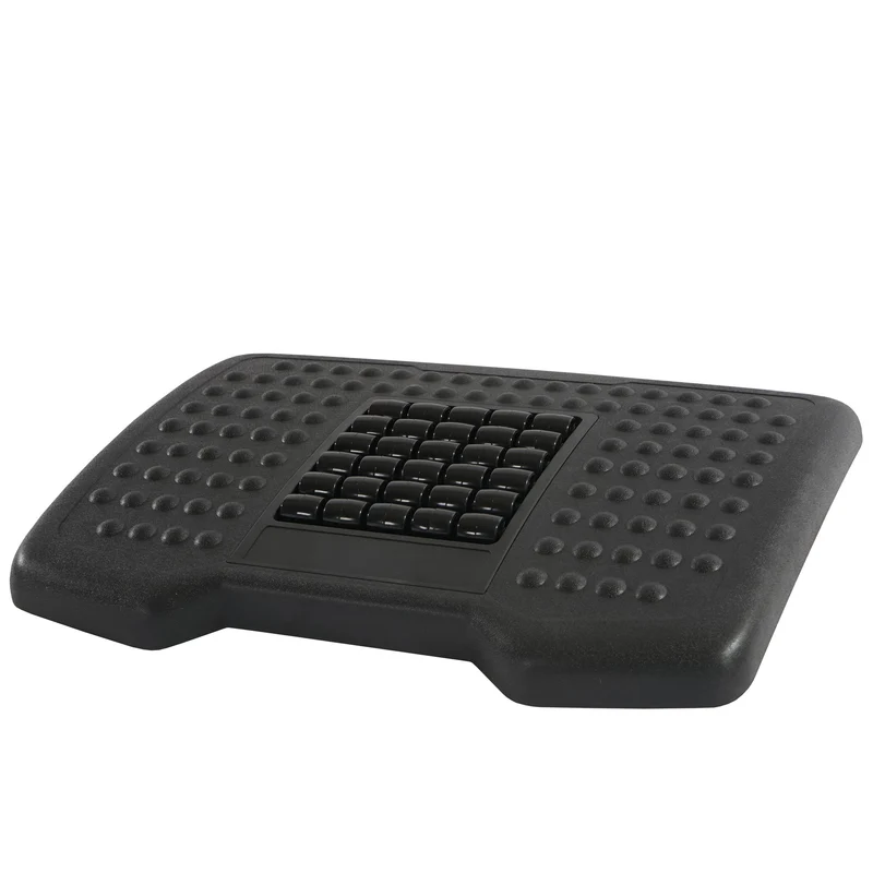 Repose-pieds ergonomique ajustable pour soulager les jambes 9 x 46 x 32,5 cm en plastique noir 04_0011404