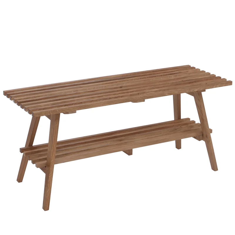 Banquette à chaussures banc d’entrée élégant avec espace de rangement 100 x 35 x 45 cm en bois 04_0008808