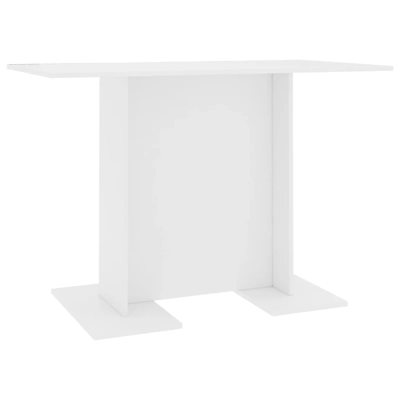 Table de salle à manger blanche bois d’ingénierie blanc 110 x 60 cm DEC036635