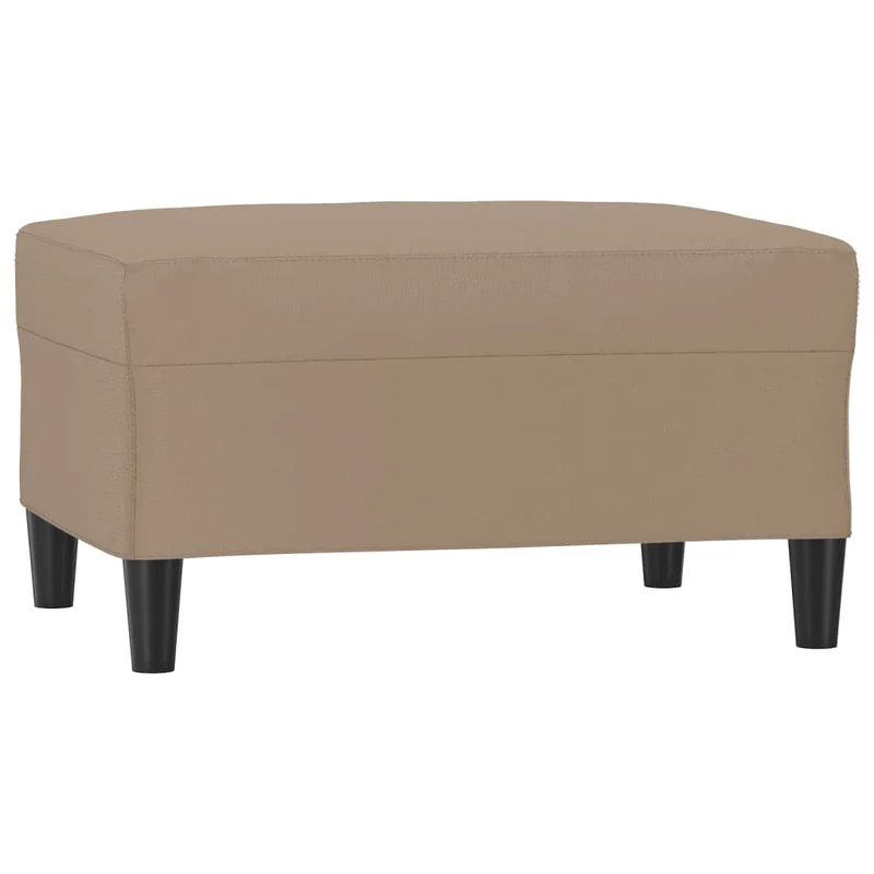 Repose-pieds rectangulaire en similicuir cappuccino – confortable et polyvalent – 70 × 55 cm DEC030116