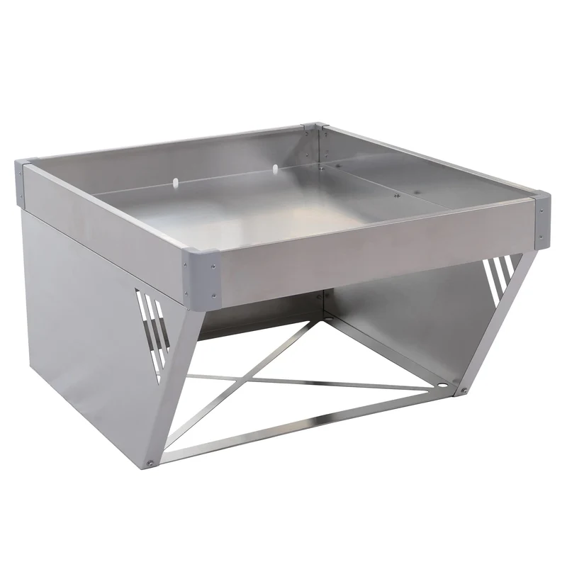 Abri pour robot tondeuse avec jardinière design moderne 70 x 60 x 39,5 cm acier gris 04_0008935