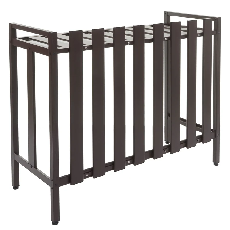 Cache climatiseur pompe à chaleur abri de protection avec étagère 80x90x39 cm en aluminium marron 04_0010411