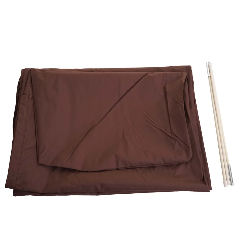 Housse de protection pour parasol déporté jusqu’à 3,5 m housse imperméable avec fermeture zippée marron 04_0010570