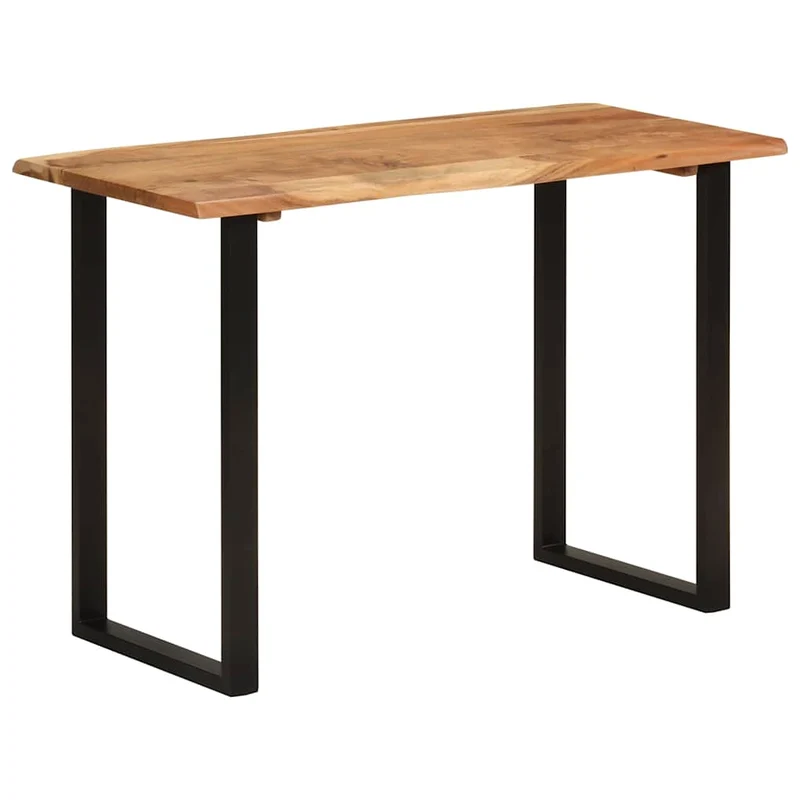 Table de salle à manger design industriel 110 x 50 x 76 cm bois d'acacia et fer DEC036648