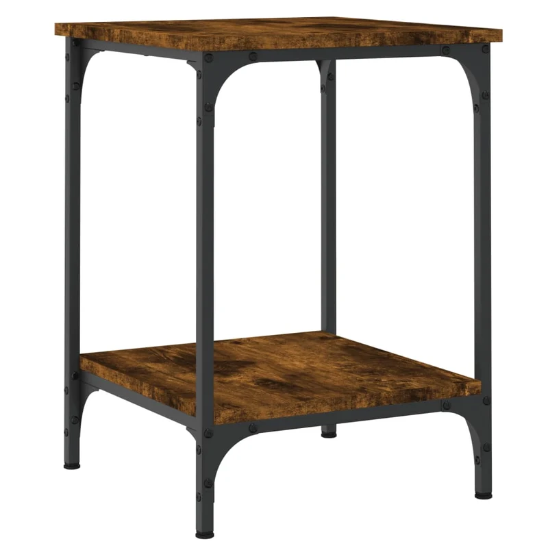 Table basse design moderne et contemporaine 40 x 40 x 55 cm bois d'ingénierie marron DEC038400
