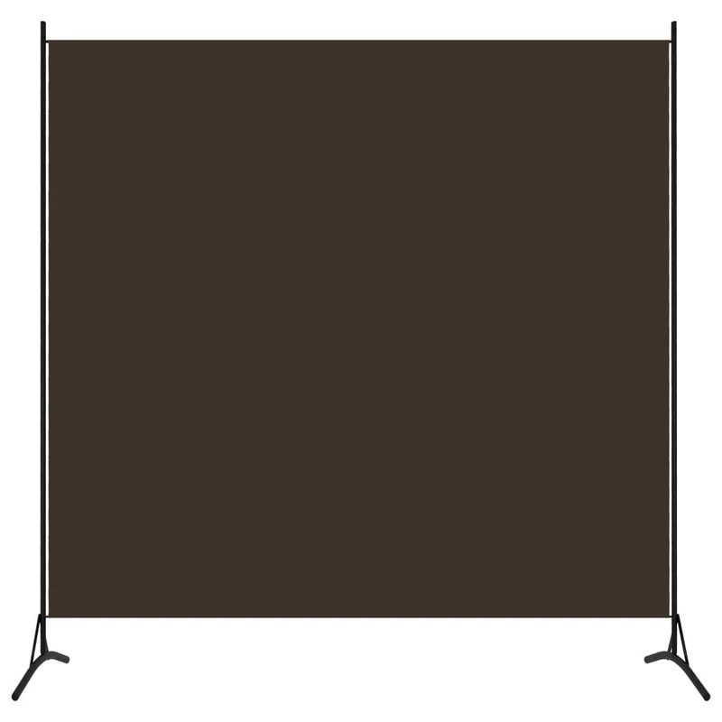 Paravent pliable en tissu marron – Cloison de séparation intérieure – 175 x 180 cm – Structure en fer DEC031151