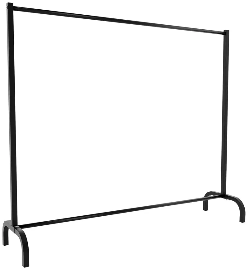 Portant à vêtements robuste en métal noir – style industriel sans roulettes 150x38x120 cm 10_0008985