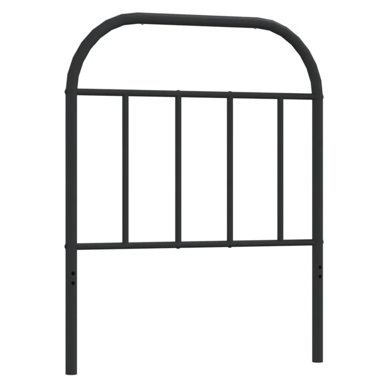 Tête de lit accessoire couchage chambre à coucher meuble 75 cm métal noir TDL0202409