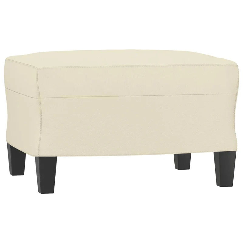 Repose-pieds tabouret 60 x 50 x 41 cm PVC crème DEC030137