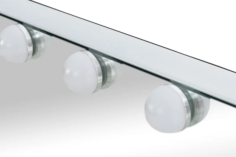 Miroir de maquillage LED en plastique 58 x 46 cm avec grossissement x10 et port USB 10_0008956