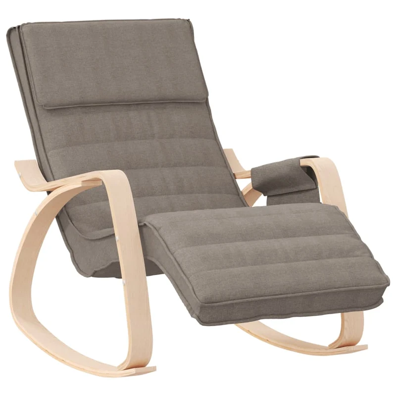 Fauteuil relax TV rembourré pour salon en tissu taupe DEC029087
