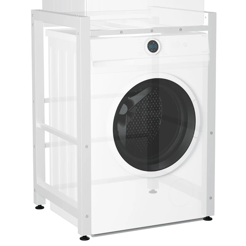 Étagère pour machine à laver – support métallique blanc charge 300 kg 10_0008373