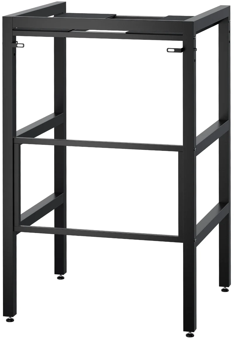 Étagère superposée pour machine à laver et sèche-linge 73 × 60 × 110 cm métal noir 300 kg 10_0008371