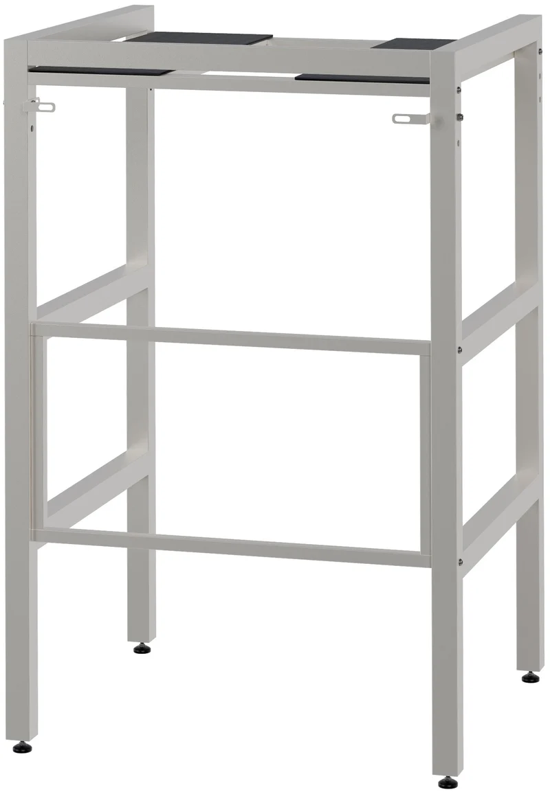 Étagère superposée pour machine à laver et sèche-linge 73 × 60 × 110 cm métal blanc 300 kg 10_0008370