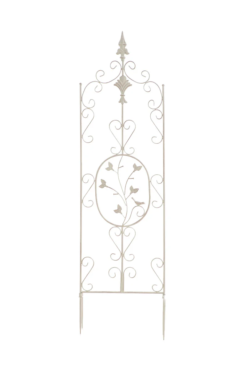 Tuteur pour plantes grimpantes hautreur 122 cm en métal crème vieilli 10_0003869