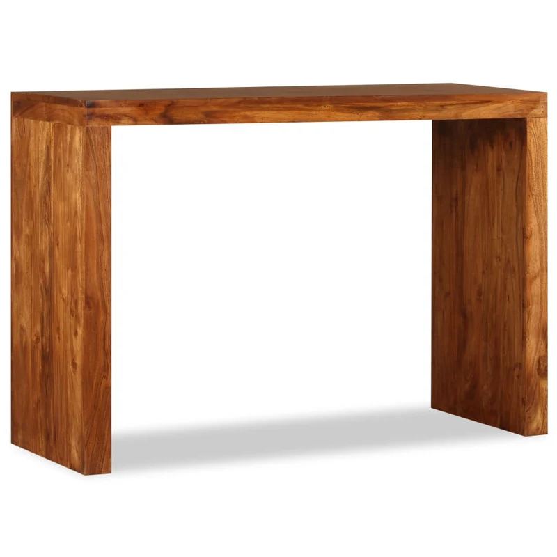 Table console en bois massif avec finition couleur miel 110 x 40 x 76 cm DEC031747