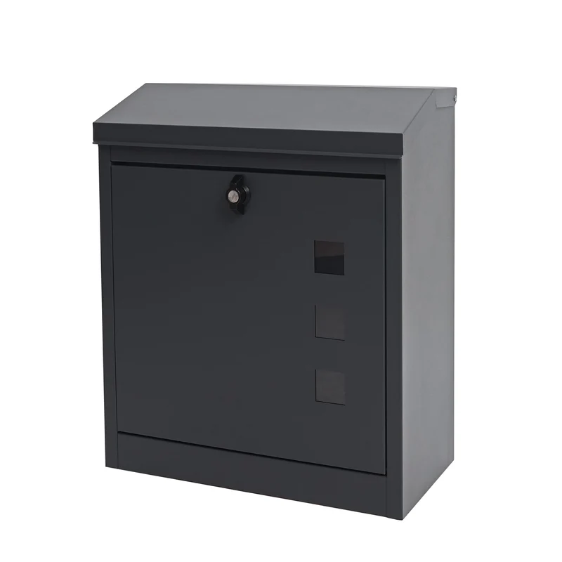 Boîte aux lettres verrouillable thermolaquée 52x44x25 cm anthracite-noir 04_0005901