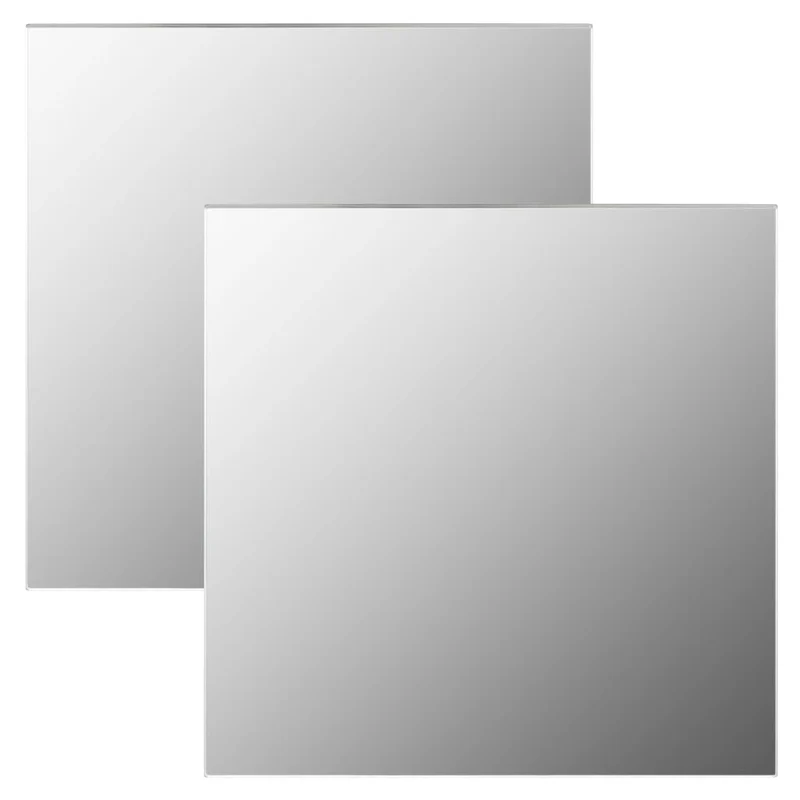 Set de 2 miroirs muraux 50x50 cm Carré Verre DEC022838