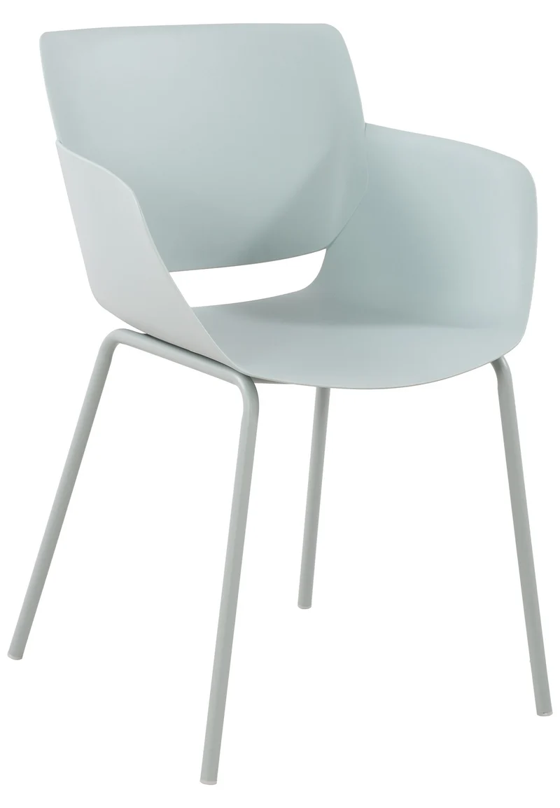 Chaise pour intérieur ou extérieur plastique couleur turquoise structure acier thermolaqué 10_0007124