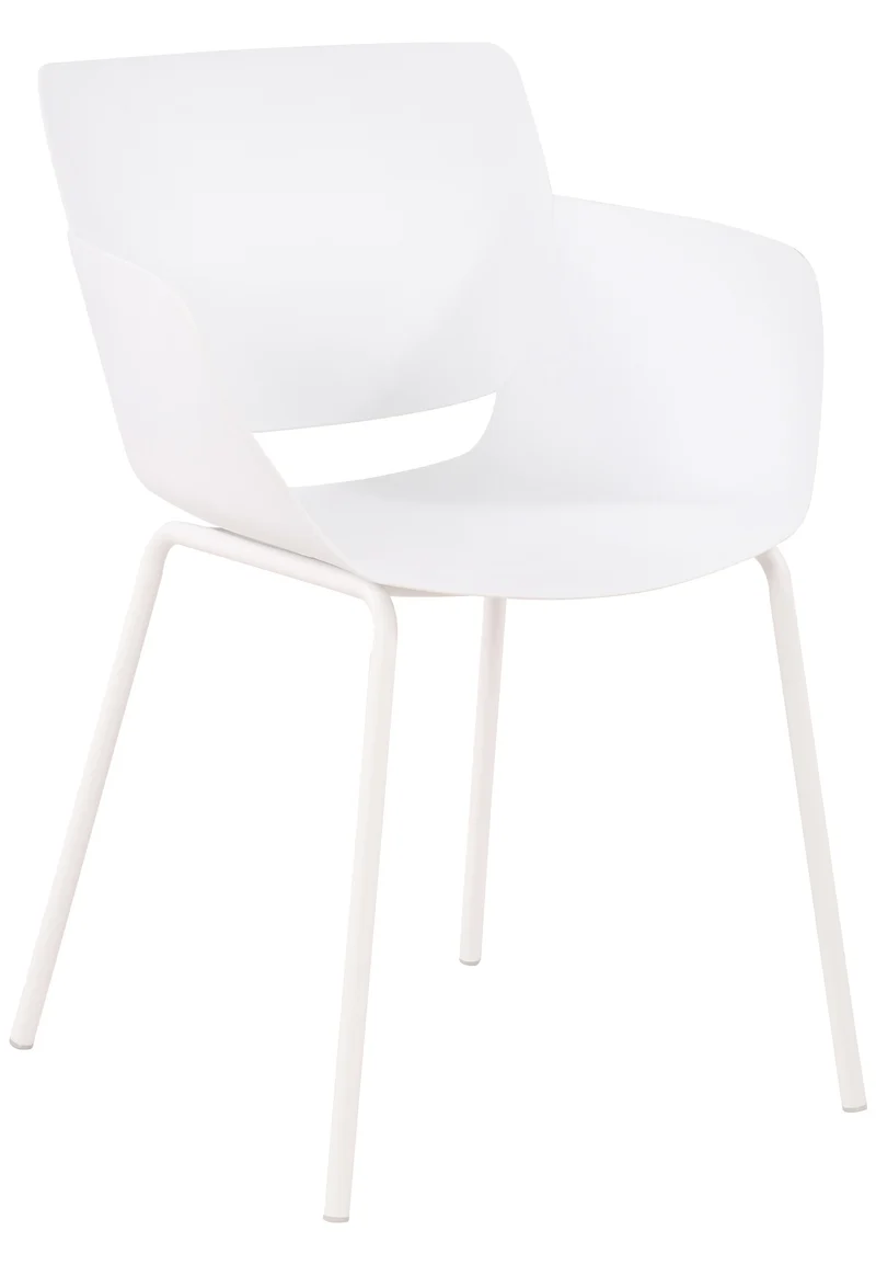 Chaise pour intérieur ou extérieur plastique couleur blanc structure acier thermolaqué 10_0007121