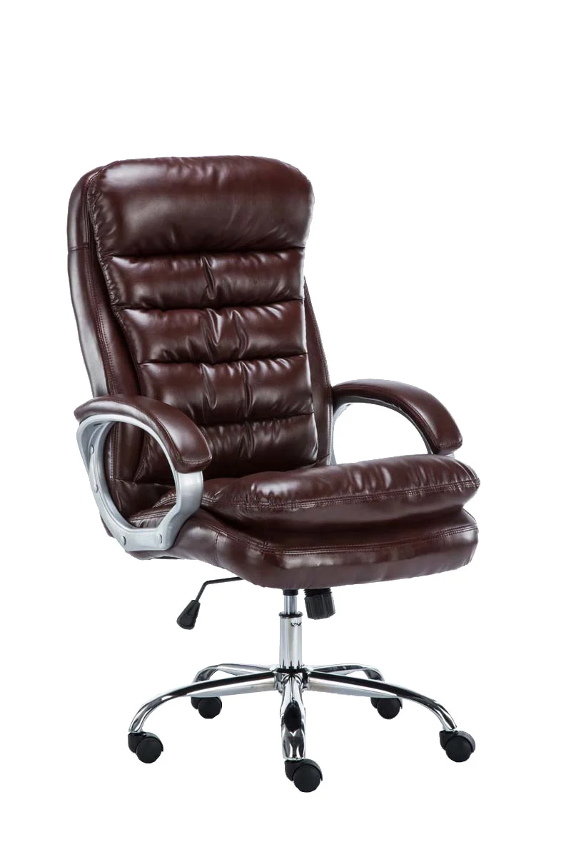Fauteuil de bureau sur roulettes mécanisme de bascule intégré charge maximale 235 kg en similicuir bordeaux cadre métal 10_0006950