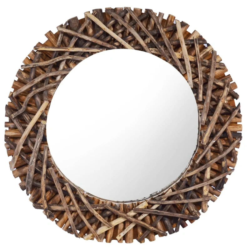 Miroir mural 60 cm Teck Rond DEC022825