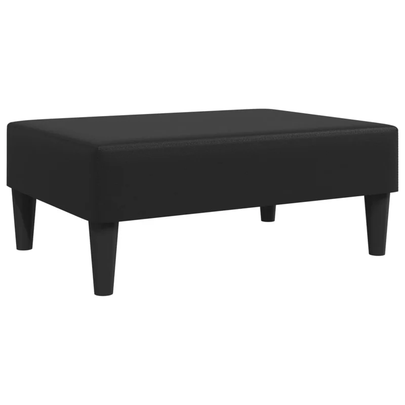 Repose-pieds tabouret 77 x 55 x 31 cm en PVC noir DEC030515