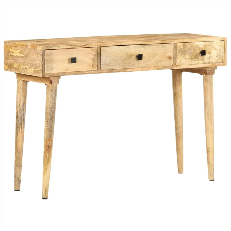 Meuble console d'entrée moderne table d'appoint avec tiroirs 115 x 35 x 76 cm bois de manguier DEC031539