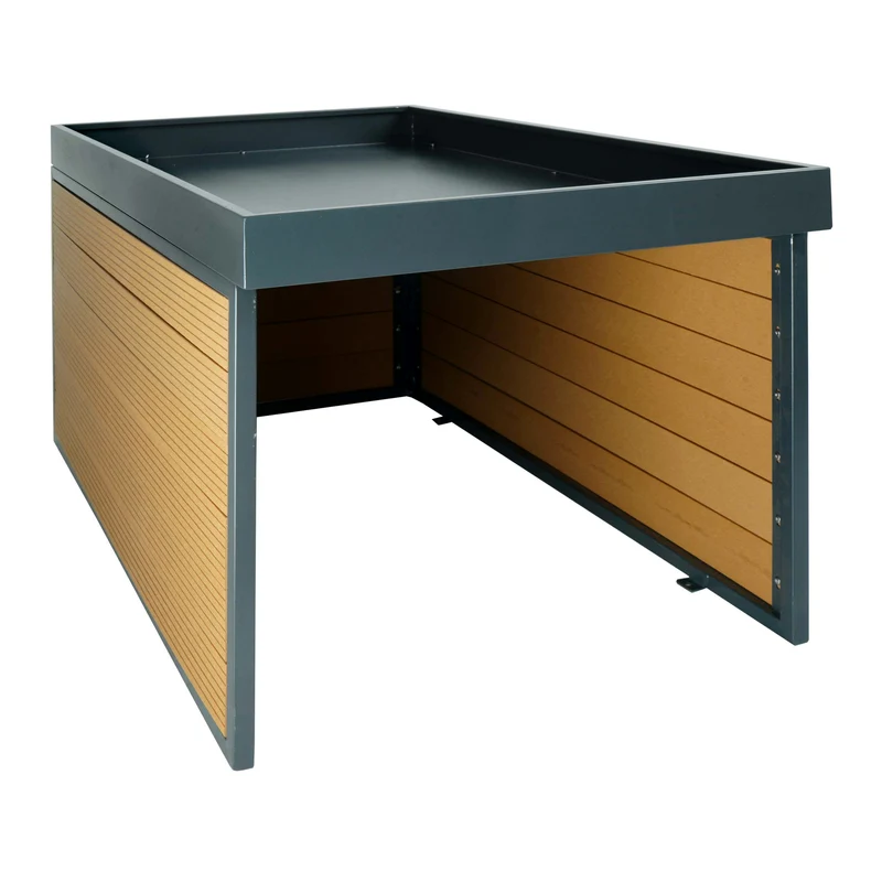 Abri pour robot tondeuse avec bac à plantes 47x70x94 cm aspect chêne 04_0006933