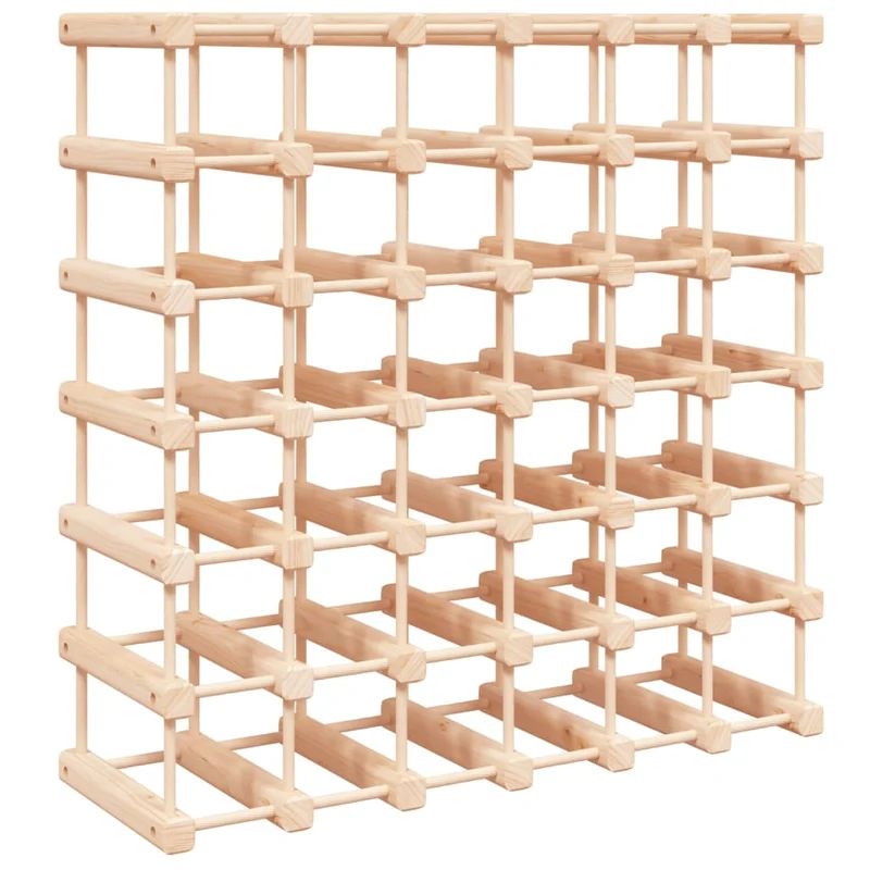 Casier range bouteilles étagère de rangement vin pour 42 bouteilles 68,5 x 23 x 68,5 cm pin massif brun DEC024399