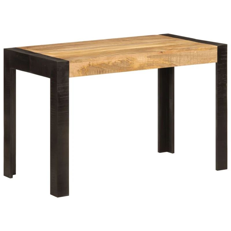 Table de salle à manger design rustique 120 x 60 x 76 cm bois de manguier massif DEC036658
