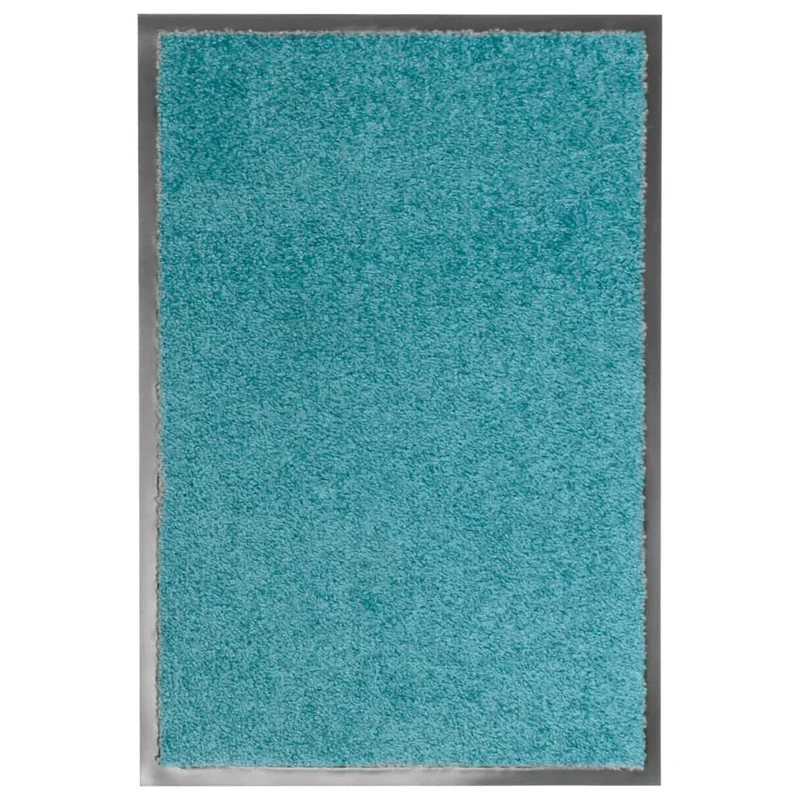 Paillasson lavable 40 x 60 cm polyamide turquoise PVC antidérapant DEC040613