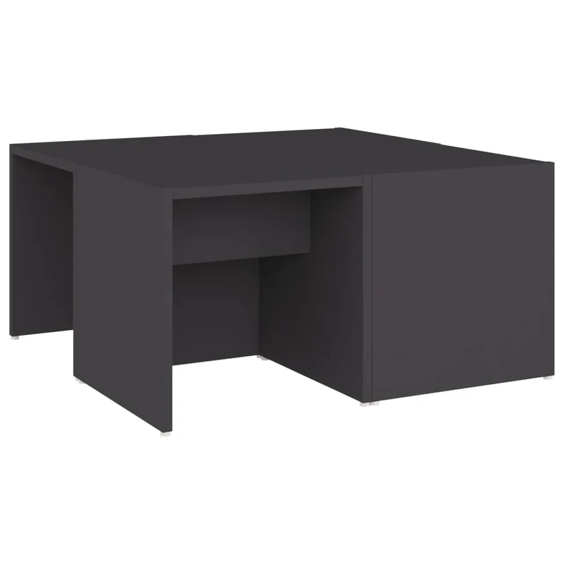 Set de 4 tables basses 33 x 33 x 33 cm bois d'ingénierie gris DEC040458