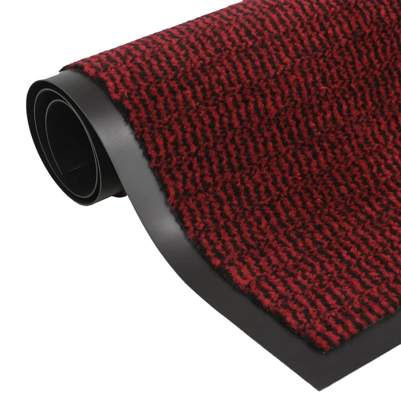 Paillasson touffeté 60 x 150 cm en PP rouge et caoutchouc antidérapant DEC040669