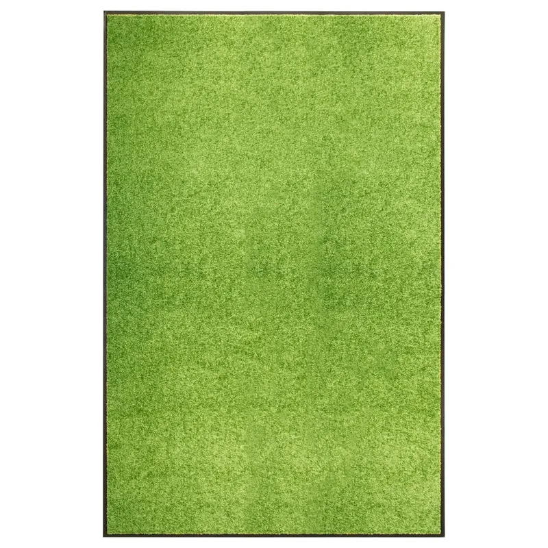 Paillasson lavable 120 x 180 cm polyamide vert et PVC antidérapant DEC040627