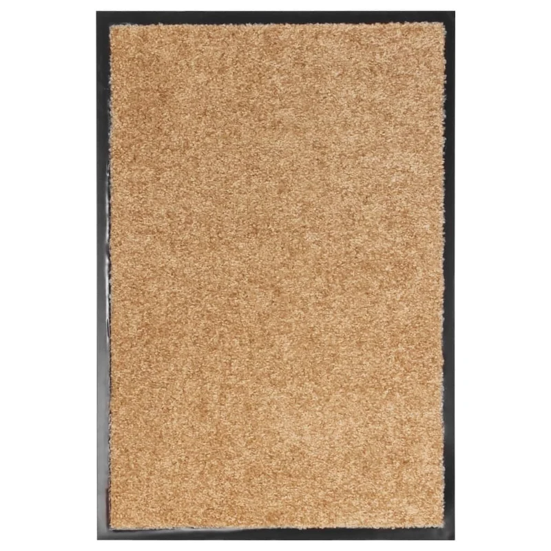 Paillasson lavable 40 x 60 cm PVC antidérapant et polyamide crème DEC040607