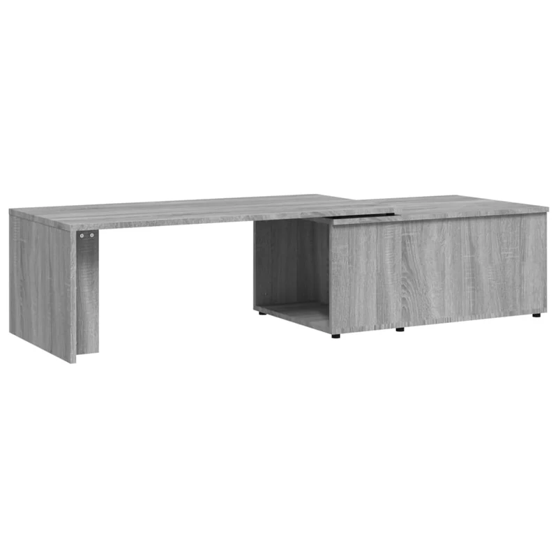 Table d'appoint avec grand espace de rangement 150 x 50 x 35 cm bois d'ingénierie gris DEC040007