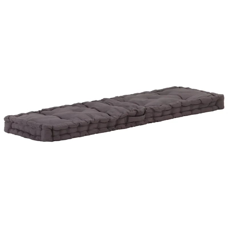 Coussin de plancher de palette Coton matelas de sol 120x40x7 cm Anthracite DEC021809