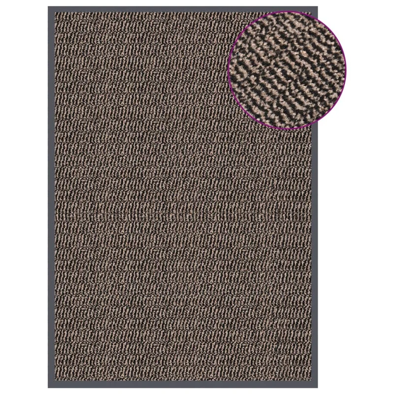 Paillasson touffeté 60 x 90 cm PP marron et caoutchouc antidérapant DEC040677