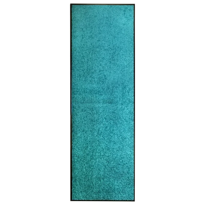 Paillasson lavable 60 x 180 cm polyamide turquoise PVC antidérapant DEC040614