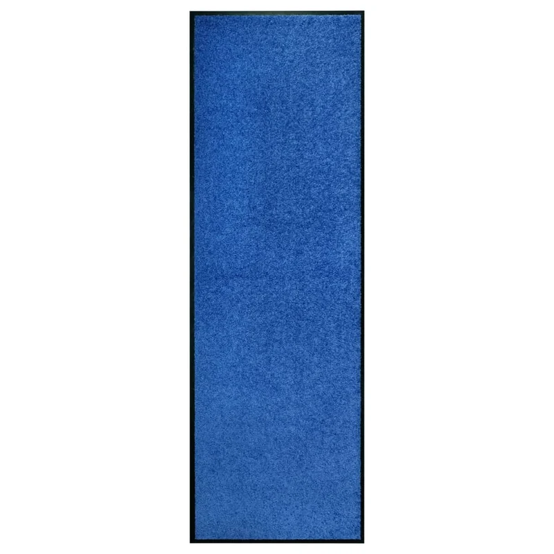 Paillasson lavable 60 x 180 cm polyamide bleu PVC antidérapant DEC040602