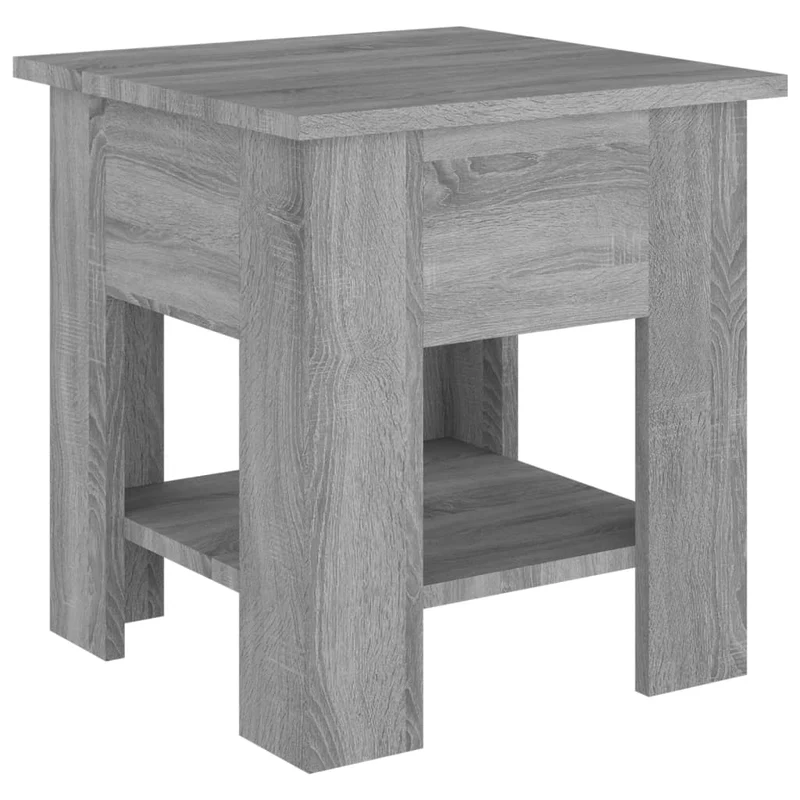 Table d'appoint table de chevet 40 x 40 x 42 cm bois d'ingénierie gris DEC040010