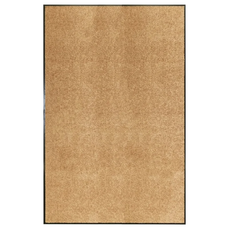 Paillasson lavable 120 x 180 cm PVC antidérapant et polyamide crème DEC040606