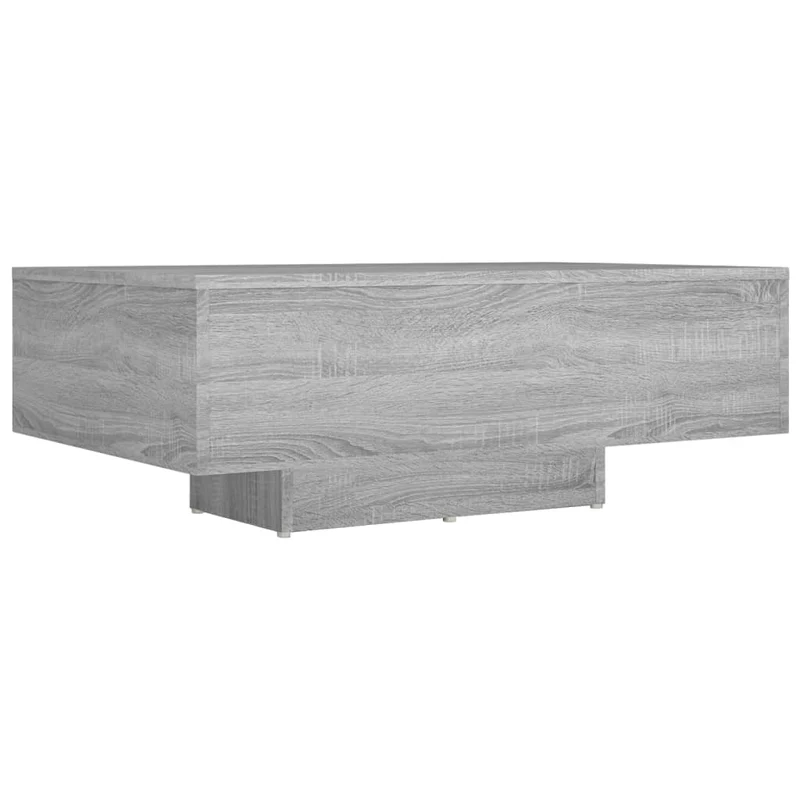Table basse de salon moderne 85 x 55 x 31 cm bois d'ingénierie gris DEC040109