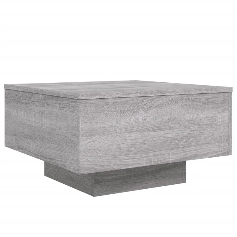Table basse de salon 55 x 55 x 31 cm bois d'ingénierie gris DEC040043