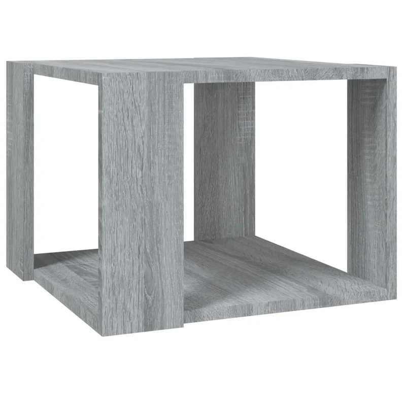 Table basse table d'appoint simple 40 x 40 x 30 cm bois d'ingénierie gris DEC040009