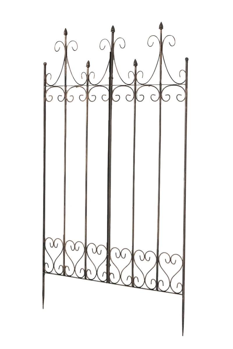 Treillis de jardin support plantes grimpantes décoration métal bronze 10_0003880