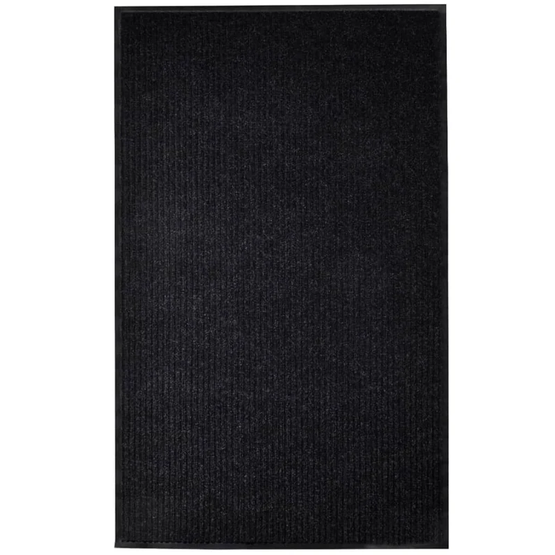 Paillasson porte d'entrée dessous antidérapant 117 x 220 cm PVC noir DEC040631